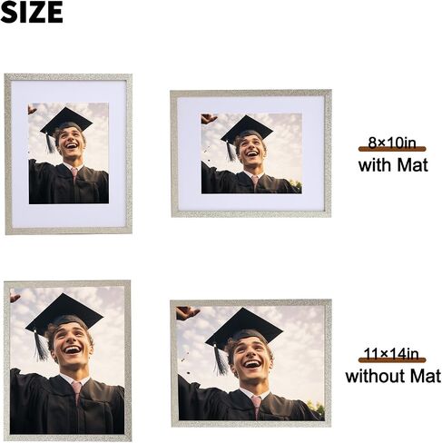 8X10in Photo Frames Set of 7,Display Pictures 5x7in with Mat or 8x10in Without Mat,Picture Frame with Brown Wood Grain for Wall Mounting or Table Top Display in Saudi Arabia