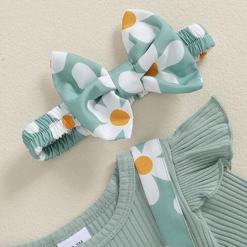 Madjtlqy الوليد طفلة الخريف الشتاء الزي ديزي رومبير فستان الكشكشة طويلة الأكمام الملابس بذلة مع القوس عقال in Kuwait