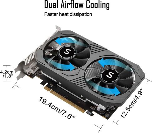 GTX 1050 Graphics Card for PC, 4GB GDDR5 128-bit, HDMI DisplayPort DVI-D, Computer GPU, Gaming Video Card, Low Profile, PCI Express x16, DirectX 12 in Saudi Arabia