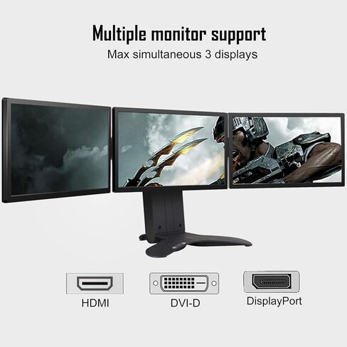 GTX 1050 Graphics Card for PC, 4GB GDDR5 128-bit, HDMI DisplayPort DVI-D, Computer GPU, Gaming Video Card, Low Profile, PCI Express x16, DirectX 12 in Saudi Arabia
