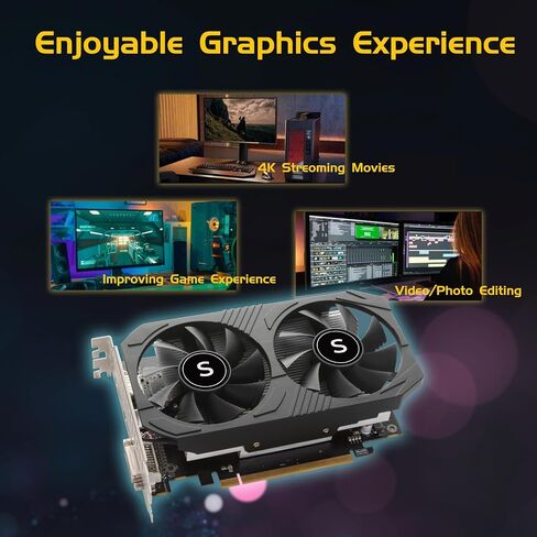 GTX 1050 Graphics Card for PC, 4GB GDDR5 128-bit, HDMI DisplayPort DVI-D, Computer GPU, Gaming Video Card, Low Profile, PCI Express x16, DirectX 12 in Saudi Arabia