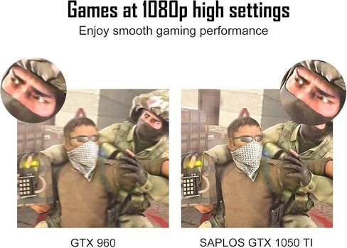 GTX 1050 Graphics Card for PC, 4GB GDDR5 128-bit, HDMI DisplayPort DVI-D, Computer GPU, Gaming Video Card, Low Profile, PCI Express x16, DirectX 12 in Saudi Arabia