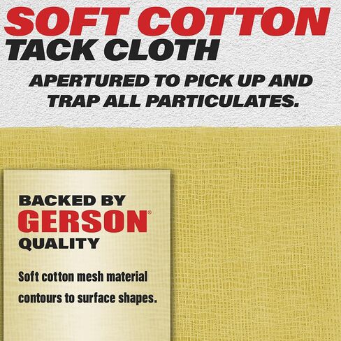 Tack Cloths for Removing Dust - 12 Gerson Blend Prep Tack Cloths, Synthetic Mesh Tack Cloth for Dust Removal, Durable Painting Rags, Dry Tack Cloth Rags, Woodworking and Automotive Paint Rags (9x18") in Saudi Arabia