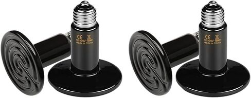 HealSmart مصباح الحرارة الزواحف 150 واط 2-حزمة باعث الحرارة السيراميك، لا المصابيح الحرارية التي ينبعث منها الضوء للبرمائيات الحيوانات الأليفة حاضن حظيرة احتضان الدجاج، سحلية التنين الملتحي السلاحف ثعبان Terrarium in Kuwait