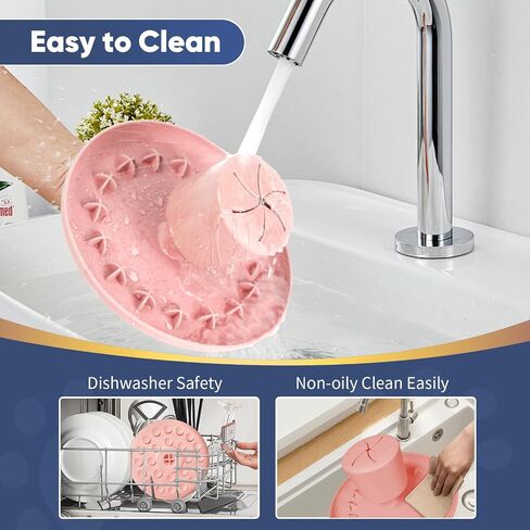 AAA AMUSANG Cat Slow Feeder Bowl, Silicone Material Cat Toy Bowl, Cat Fun Slow Feeder, Suction Cup Cat Bowl Slow Feeder, Lightweight, Durable and Easy to Clean Cat Feeder Purple in Saudi Arabia