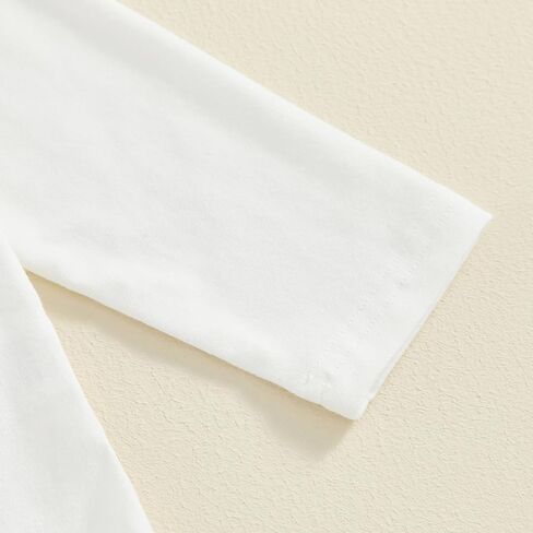 مجموعة ملابس المزرعة للفتيات حديثي الولادة مكونة من 3 قطع من رومبير بأكمام طويلة وسروال مع عصابة رأس ملابس خريفية in Kuwait