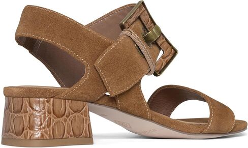 Donald Pliner Women's Croco Patent and Calf Leather Heeled Sandal in Saudi Arabia
