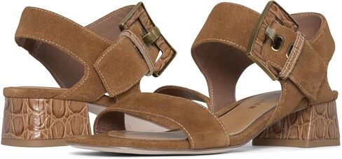 Donald Pliner Women's Croco Patent and Calf Leather Heeled Sandal in Saudi Arabia