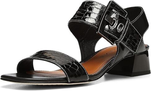Donald Pliner Women's Croco Patent and Calf Leather Heeled Sandal in Saudi Arabia