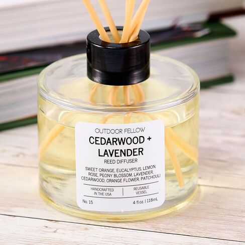 Rosa Moschata (Musk Rose) Reed Diffuser Set - Bergamot, Rose and Sandalwood Scented Reed Diffuser for Home, Home Freshener Diffuser with Sticks, Long Lasting Fragrance, 4 fl.oz. in Saudi Arabia