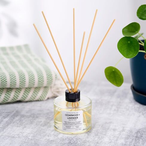 Rosa Moschata (Musk Rose) Reed Diffuser Set - Bergamot, Rose and Sandalwood Scented Reed Diffuser for Home, Home Freshener Diffuser with Sticks, Long Lasting Fragrance, 4 fl.oz. in Saudi Arabia