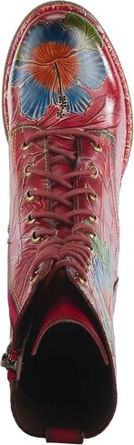 Spring Step L'Artiste Women's Mitsuko Leather Mid Calf Boot Red Multi EU 38 / US 7.5-8 in Saudi Arabia