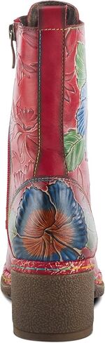 Spring Step L'Artiste Women's Mitsuko Leather Mid Calf Boot Red Multi EU 38 / US 7.5-8 in Saudi Arabia