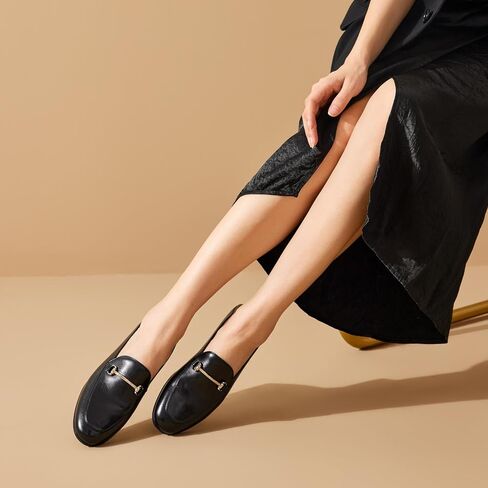 BEAU TODAY Loafers for Women Flats Shoes, Women’s Leather Penny Loafers, Comfortable Slip-on Business Casual Loafers Pointed Toe Non-Slip Office Work Trendy Ladies Flat Dress Shoes in Kuwait