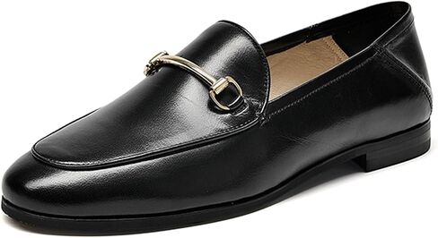 BEAU TODAY Loafers for Women Flats Shoes, Women’s Leather Penny Loafers, Comfortable Slip-on Business Casual Loafers Pointed Toe Non-Slip Office Work Trendy Ladies Flat Dress Shoes in Kuwait