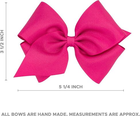 Wee Ones Girls' Classic Grosgrain Hair Bow on a Matching Baby Hair Band, For All Hair Types, Mini King Bow, 0-6 Months, Light Pink in Saudi Arabia