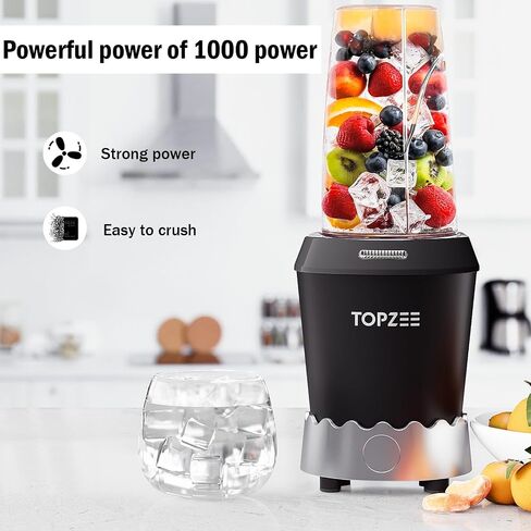 Blender for Smoothies, 1000W Blenders for Kitchen, Dishwasher Safe with 24oz Easy Go Cups in Saudi Arabia