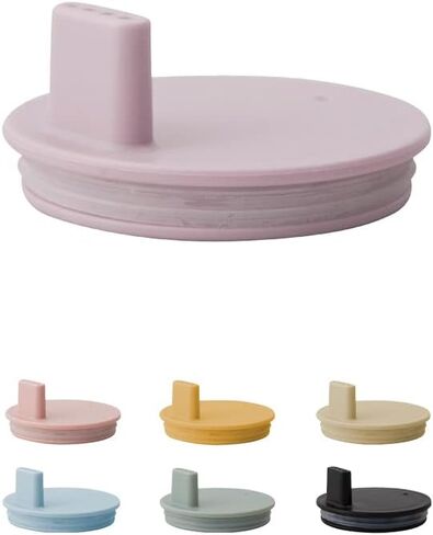 غطاء مشروبات بتصميم حروف للأطفال والرضع، زجاج للشرب شخصي من التريتان - خالٍ من BPA، BPS وخالي من EA، غطاء ملون غير لامع مع حلقة سيليكون، آمن للاستخدام في غسالة الأطباق، 14 جم in Kuwait