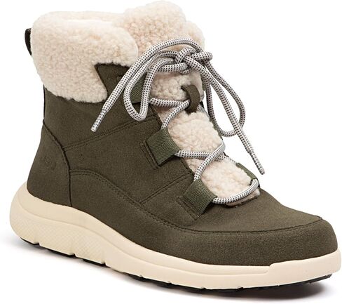 JBU Womens Freeze Round Toe Snow Casual Boots Ankle Low Heel 1-2" - Green in Saudi Arabia