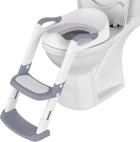 Potty Training Toilet Seat with Step Stool Ladder Toddlers Foldable Potty Training Chair Seats with Handles Splash Guard for Kids Boys Girls in Saudi Arabia