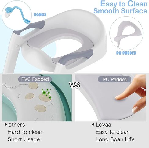 Potty Training Toilet Seat with Step Stool Ladder Toddlers Foldable Potty Training Chair Seats with Handles Splash Guard for Kids Boys Girls in Saudi Arabia