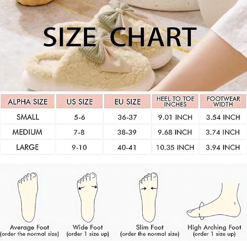 UNICOLD Fuzzy Cute Bow-tie Slippers For Women, Comfy Memory Foam Cloudy Soft Warm Slippers Indoor Outdoor In Winter in Kuwait