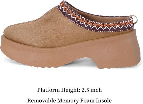 mazeskin Womens Platform Chunky Memory Foam Slippers Heeled Wedge House Shoes Indoor Outdoor All Year Round in Saudi Arabia