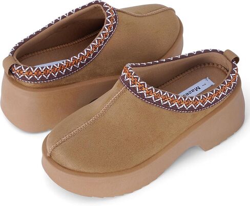 mazeskin Womens Platform Chunky Memory Foam Slippers Heeled Wedge House Shoes Indoor Outdoor All Year Round in Saudi Arabia