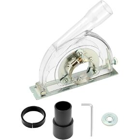 LICHIFIT Clear Cutting Dust Shroud for 4" / 5" Hand Angle Grinder and 3"/4"/5" saw blades, Transparent Grinding Cover Guard Angle Grinder Dust Collection Cover Attachment
