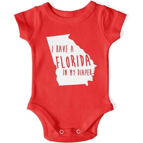 In My Diaper I Have A Florida - Georgia Rival Sports Fans Baby One Piece