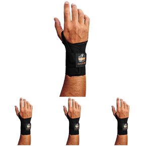 Ergodyne 70016 ProFlex 4000 Single Strap Wrist Support, Black - Large, Left Hand