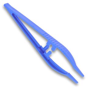 EISCO 5" Disposable Plastic Forceps/Tweezers, Contoured and Corrugated Handle, Pack of 1