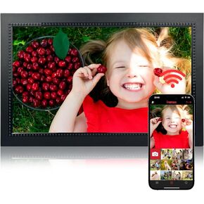 15.6 Inch WiFi Digital Picture Frame, with 1920*1080 IPS HD Touch Screen Digital Picture Frames, 32 GB Storage, Birthday Gifts for Women, Share Moments Instantly Via Frameo App from Anywhere