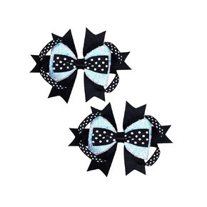 Glitter Bows Orange Black Hair Clip For Girls, Baby Girl Toddler Clips, Hair Accessories.(FJ126) (Orange)