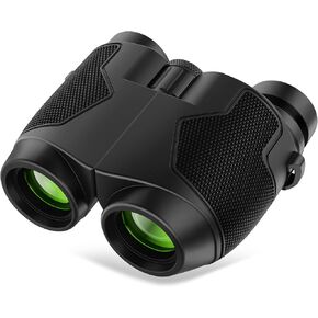 12x25 Binoculars with Clear Low Night Version for Adults and Kids,Large Eyepiece Waterproof Binocular Easy Focus Small Binoculars Wide Field of View & Long Eye Relief for Bird Watching,Hiking,Concert