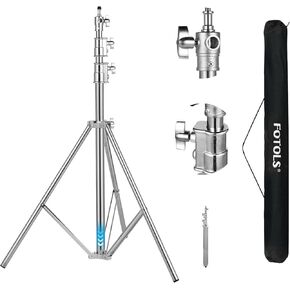 Heavy Duty Light Stand,Air Cushioned Light Stand for Photography with Carrying Bag,9.2ft/2.8m Adjustable Stand Stainless Steel Photo Studio Tripod Stand for Flash,Softbox,Monolight,Reflector