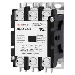 AC Contactor, Malictele 3 Pole 40 Amp Contactor 240V Coil HVAC Contactor for AC Unit Outdoor Compatible Condenser Compressors Refrigeration Systems Motors