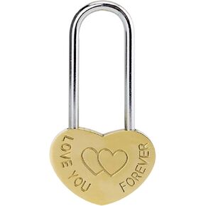 50 قطعة مقاس 3.5 سم منقوش عليها قفل أمنيات Love-You-Forever بدون مفتاح الحب الأبدي لعشاق الزفاف وعيد الحب والذكرى السنوية والسفر (بدون مفتاح)