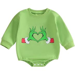 Gender Neutral Newborn Baby Boy Girl Christmas Outfit Xmas Bubble Romper Onesie Toddler Infant Fall Winter Clothes
