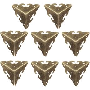 uxcell Metal Box Corner Protectors Edge Guard Protector 45x45x45mm Bronze Tone 8pcs