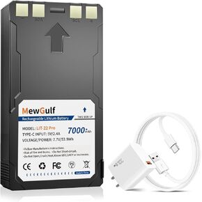 2Pack Upgraded 7000mAh Replacement for Spypoint LIT-22 Battery Pack,Compatible with Trail Camera Flex-M Flex G-36 Flex-Plus Flex-S Rechargeable Batteries(Included Type-C Cable and USB Wall Plug) (2)