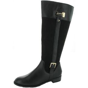 Karen Scott Womens Deliee 2 Belted Knee-High Riding Boots Black 6.5 Medium (B,M)