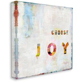 Stupell Industries Choose Joy Phrase Brush Strokes Wall Art, 36 x 36, Multi-Color