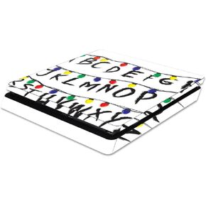 MightySkins Skin Compatible with Sony PS4 Slim Console - Stranger Alphabet | Protective, Durable, and Unique Vinyl Decal wrap Cover | Easy to Apply, Remove, and Change Styles | Made in The USA