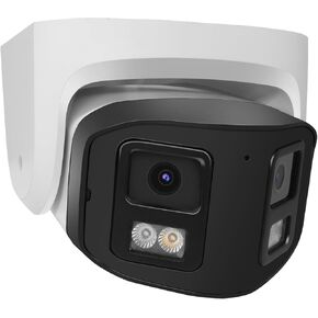 4K 8MP Dual Lens PoE IP Security Camera with 180° Ultra Wide Viewing Angle, 2 Way Talk, Human Detection, SD Card Slot(256GB), Full Color/IR2.0 Night Vision, Compatible with Third-Party NVR or Software