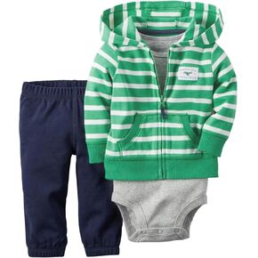 Carter's baby-boys 3-piece Striped Cardigan Set