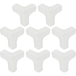 Xiaoyztan 3D T شكل PVC واقيات زوايا الطفل واقية الأثاث حافة الحرس لطاولة كرسي مكتب خزانة 1.6 بوصة 8 قطع شفافة