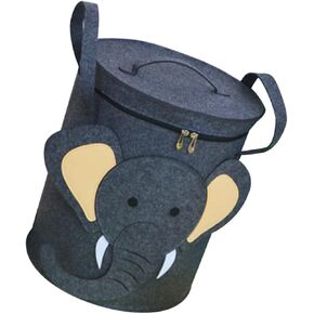felt nursery hamper elephants laundry hamper girls laundry basket toy storage kids hamper containers with lids nursery laundry basket elephant basket household baby tote bag