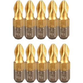 10PCS 1/4" 25MM Long Philips Screwdriver Bits Impact Drill Driver Screwdriver Repair Tools Kit