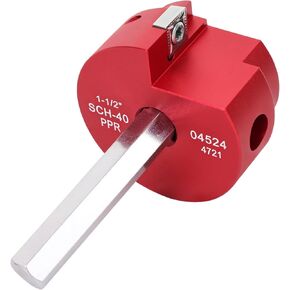 9-Piece PVC Pipe Reamer, Pipe Tool Kit for Standard 1/2 "Bit PVC Pipe Reamer Tools Include PPR50,PPR75,PPR100,PPR125,PPR150,PPR200,PPR250,PPR300 and PPR400 (Red, 9PCS)